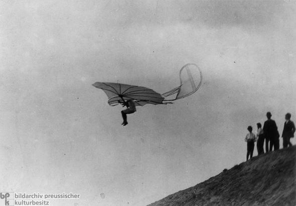 Otto Lilienthal und sein Eindecker (1893)